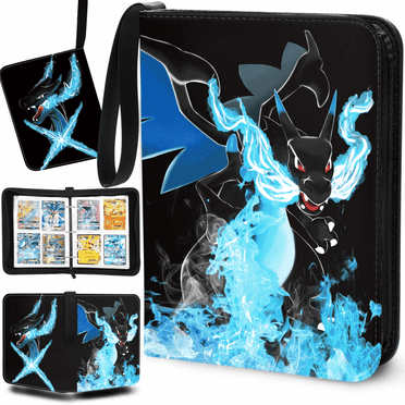 4-Pocket Olexman Trading Card Binder w/ Sleeves, Zipper Album Case - Holds up to 400 Cards