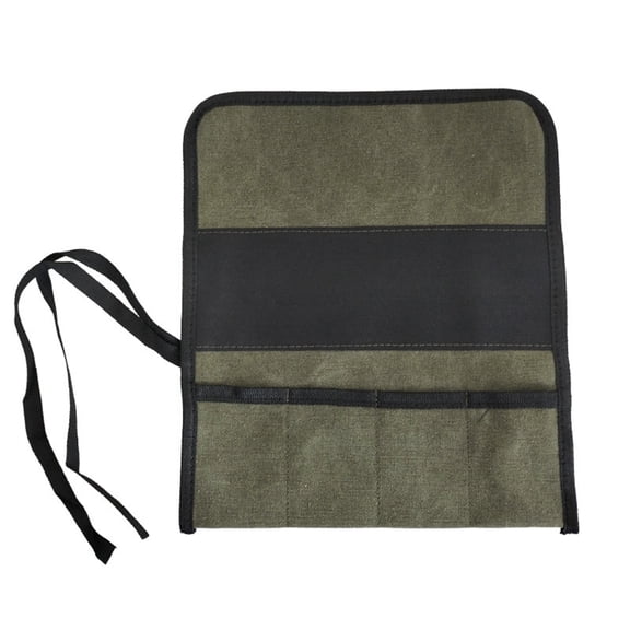 4 Pocket Tool Bag Canvas Wrench Rolls Up Pouches/Screwdriver Pliers Roller Compartments Organizers Tool Rolls