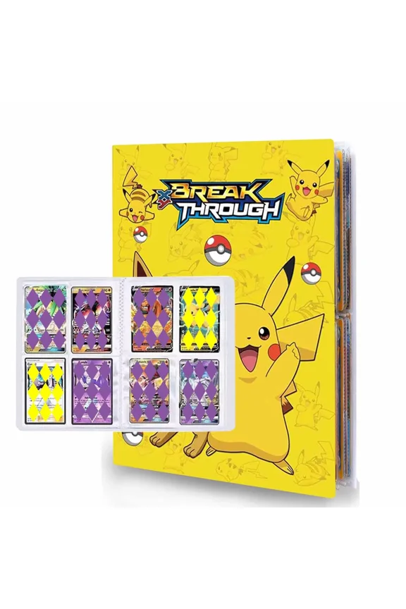 4-Pocket Trading Card Album, 30 Pages Collection Card Holder, Protective Sleeves Portfolio Folder, Storage Case for Sports Trading Cards, Game Cards, Holds 240 Cards Card Binder(N3)