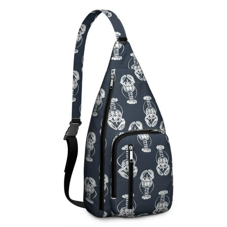 4-Pockets Cross Body Bags for Woman Men,Cute Sea Life Sling Bag Chest Bag with Adjustable Strap Women's Crossbody Bags for Outdoors Hiking Traveling