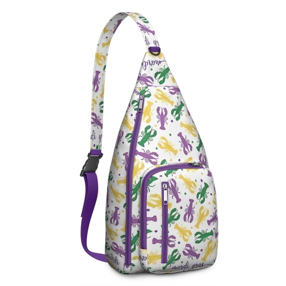 4-Pockets Cross Body Bags for Woman Men,Cute Sea Life Sling Bag Chest Bag with Adjustable Strap Women's Crossbody Bags for Outdoors Hiking Traveling