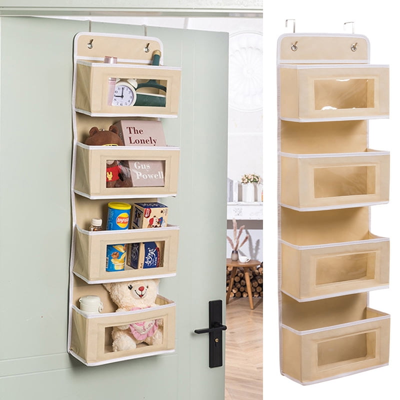 4 Pockets Door Hanging Storage Bag NonWoven Large Capacity Toy