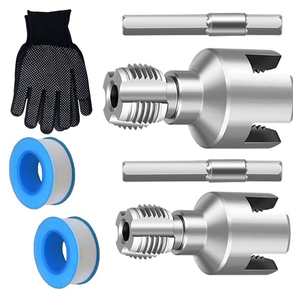 4 Point 6Point Random Copolymer Pipe Threading Tool Set Feature High Carbon Steel and PTFE Tape for Secure Pipe Connection