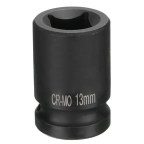 Uxcell 4 Point Square Socket 1/2" Drive 13mm Metric CR-MO Square Impact Wheel Socket