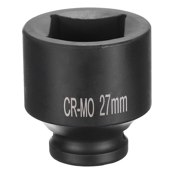 4 Point Square Socket 1/2" Drive 27mm Metric CR-MO Square Impact Wheel Socket