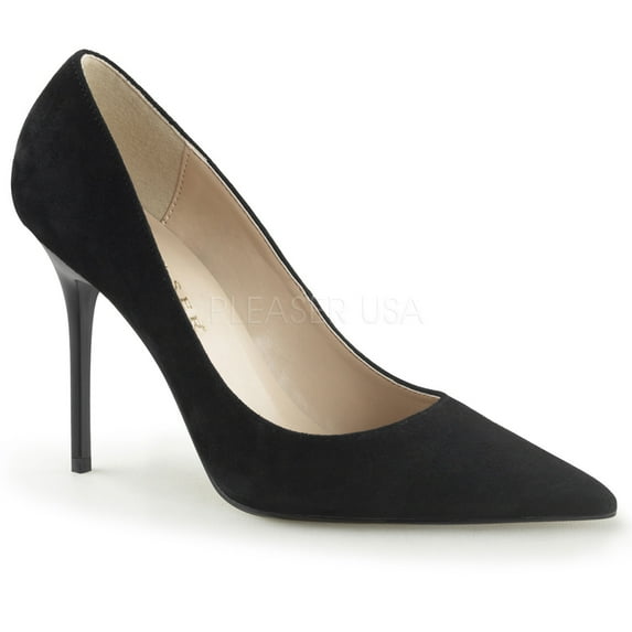 4" Pointed-Toe Pump - Blk Suede, 16