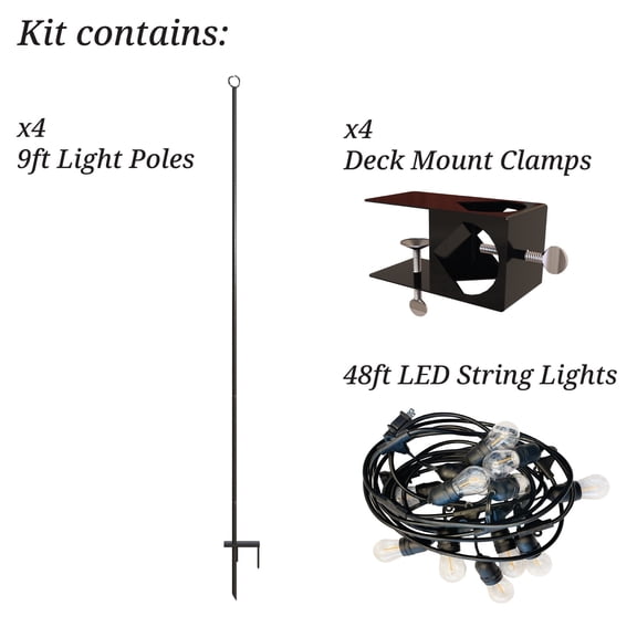 4-Pole Kit w/ Lights & Clamps