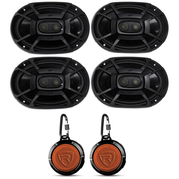 (4) Polk Audio DB692 6X9" 450 Watt Car Audio Marine/ATV/Motorcycle/Boat Speakers