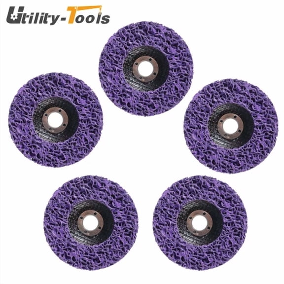 4" Poly Strip Disc Wheel Paint Rust Removal Clean For Angle Grinder 45 Grit 5Pcs