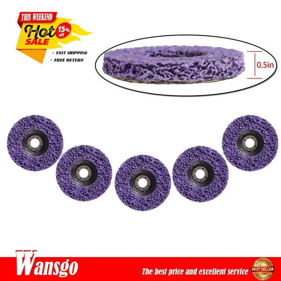 4" Poly Strip Disc Wheel Paint Rust Removal Clean For Angle Grinder 5 Pack