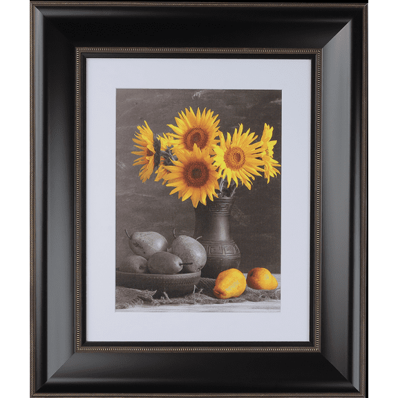 4" Polystyrene Excellency Picture Frame by WholesaleArtsFrames-com 24x36, Decadent Chocolate & Gold - Made in USA