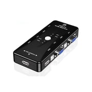 4-Port 1080P VGA KVM Hub, Smart USB Switch for Mouse & Keyboard