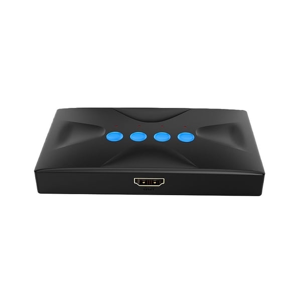 4-Port 4K HD KVM Hub, Plug-and-Play Switch for 4 Computers