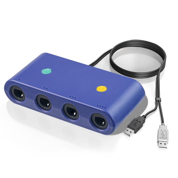4 Port Adapter for Gamecube Controller, Compatible with Switch / Wii U / PC