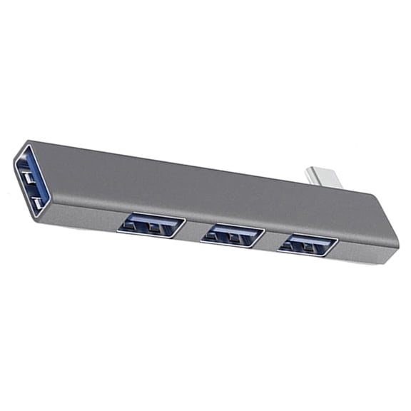 4-Port Aluminum Hub Space-Saving Right Angled Design Enhanced Heat Dissipation & Plug-Play Functionality