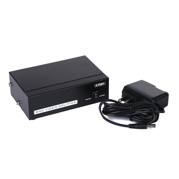4-Port BNC Video Splitter Box 1 in 4 out Signal Distributor for TV Monitoring TAPDRA Spare Part