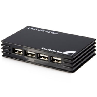 4 Port Black USB 2.0 Hub