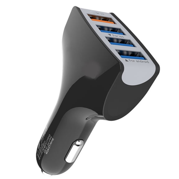 4-Port Car Fast Charging Adapter 1 to 4 Quick Charging Vehicles Phone Charging with 120cm Power Cable Cord