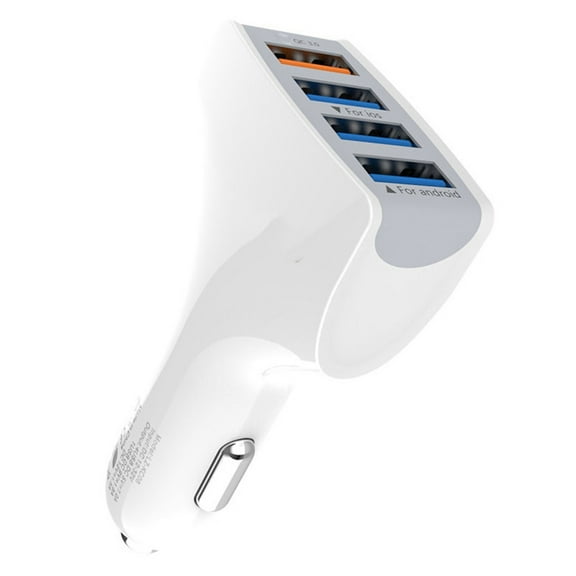 4-Port Car Fast Charging Adapter 1 to 4 Quick Charging Vehicles Phone Charging with 120cm Power Cable Cord