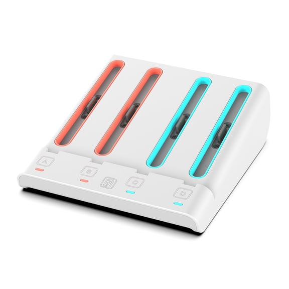 4 Port Charging Dock For Game Controller Power Delivery Charging Docking Station Stand Dock with LED Display Light