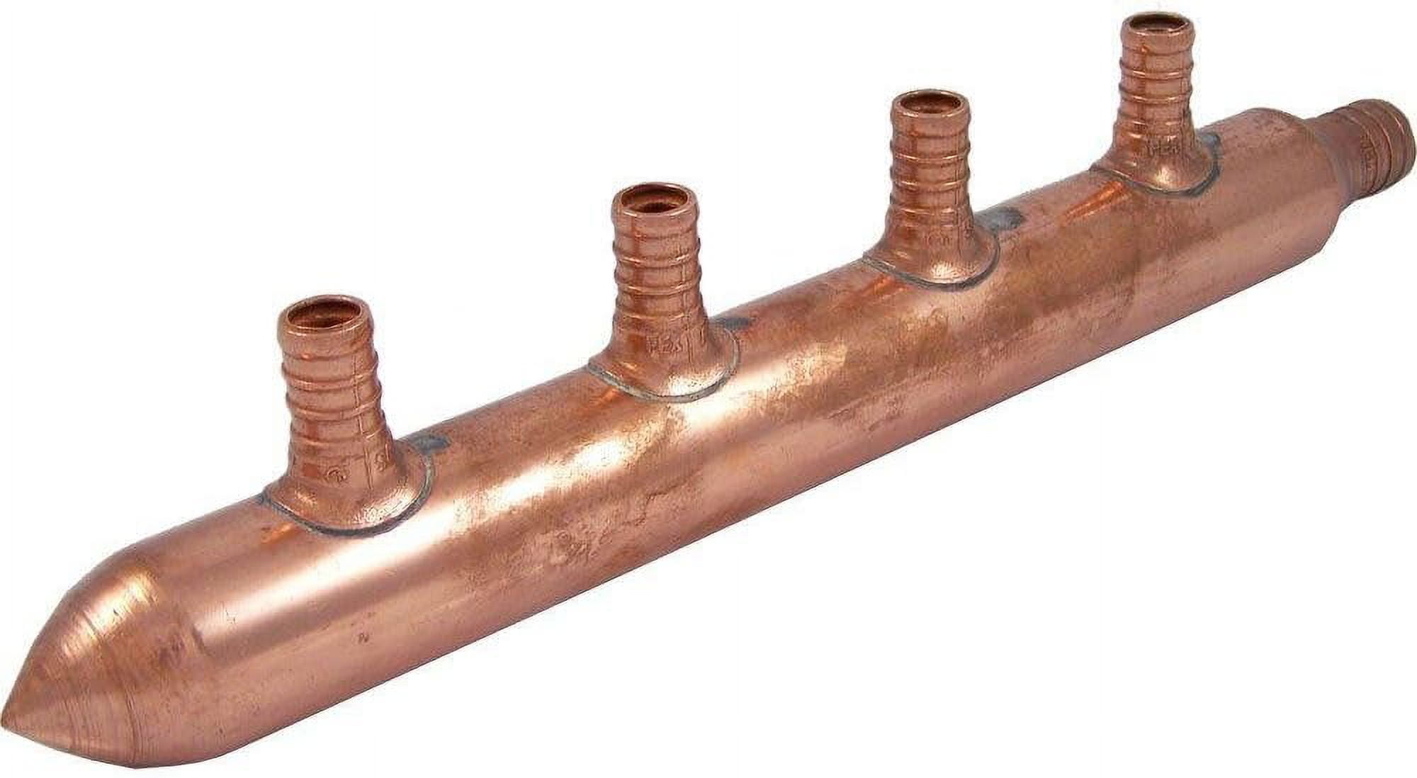 4 Port Closed Crimp Copper MultiPort Tee, Plumbing Fittings, PEX Pipe