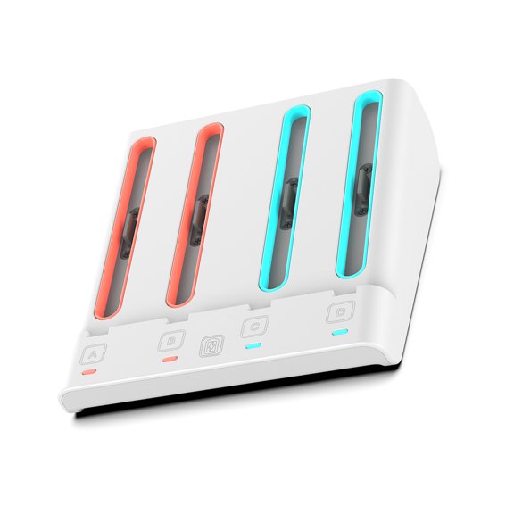 4-Port Fast Charging Dock for Game Controllers with LED Display & Power Delivery Stand Station