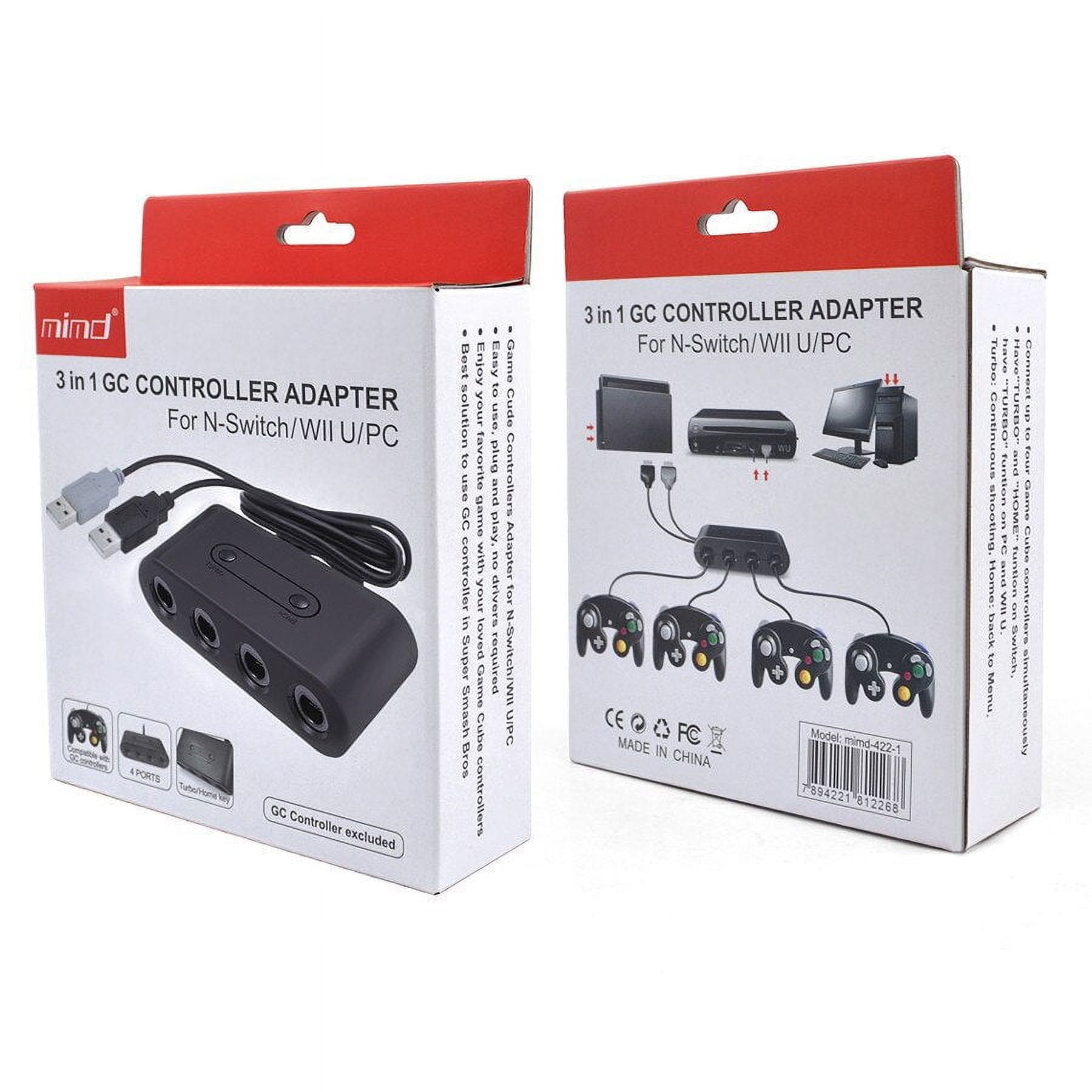 Adaptador Wii U / Pc / Switch Para Control Game Cube 4 Puertos