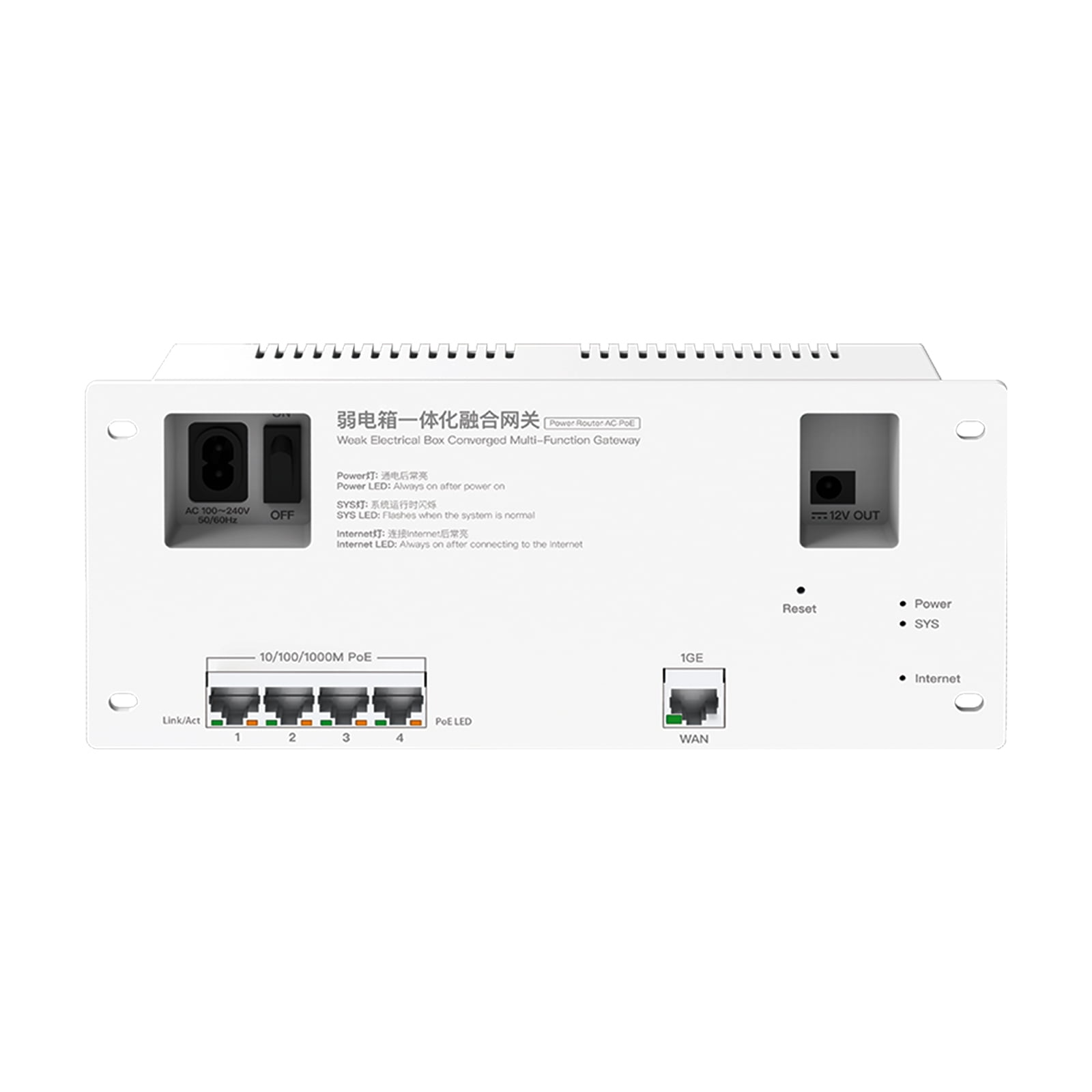 4 Port Gigabit Ethernet Network Switch - Ethernet Splitter Plug & Play Shielded Ports Traffic Optimization 60W