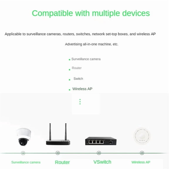 4 Port Gigabit POE Extender 100/1000M Network Switch Extender IEEE802.3Af/At Plug&Play for PoE Switch NVR IP Camera AP