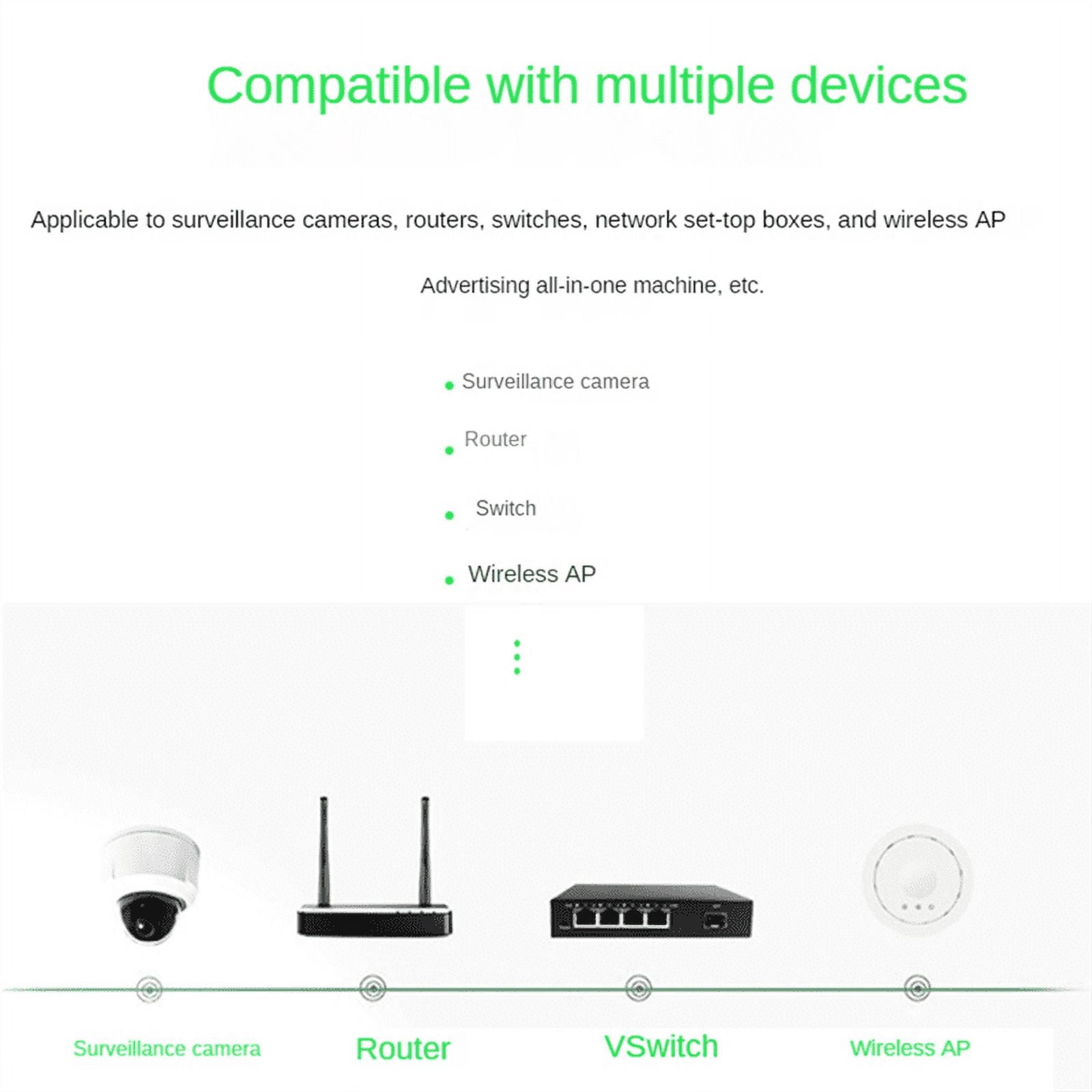 4 Port Gigabit POE Extender 100/1000M Network Switch IEEE802.3Af/At ...