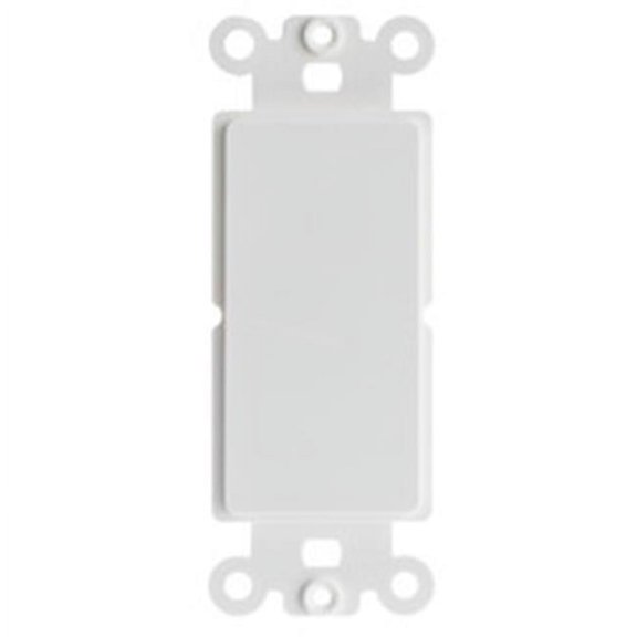 4 Port Keystone Wall Plate - White