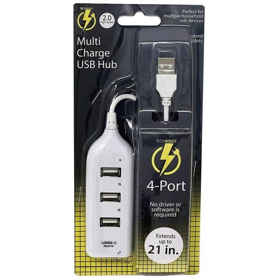Kole Imports 4-Port Multi-Charge USB Hub - Pack of 24