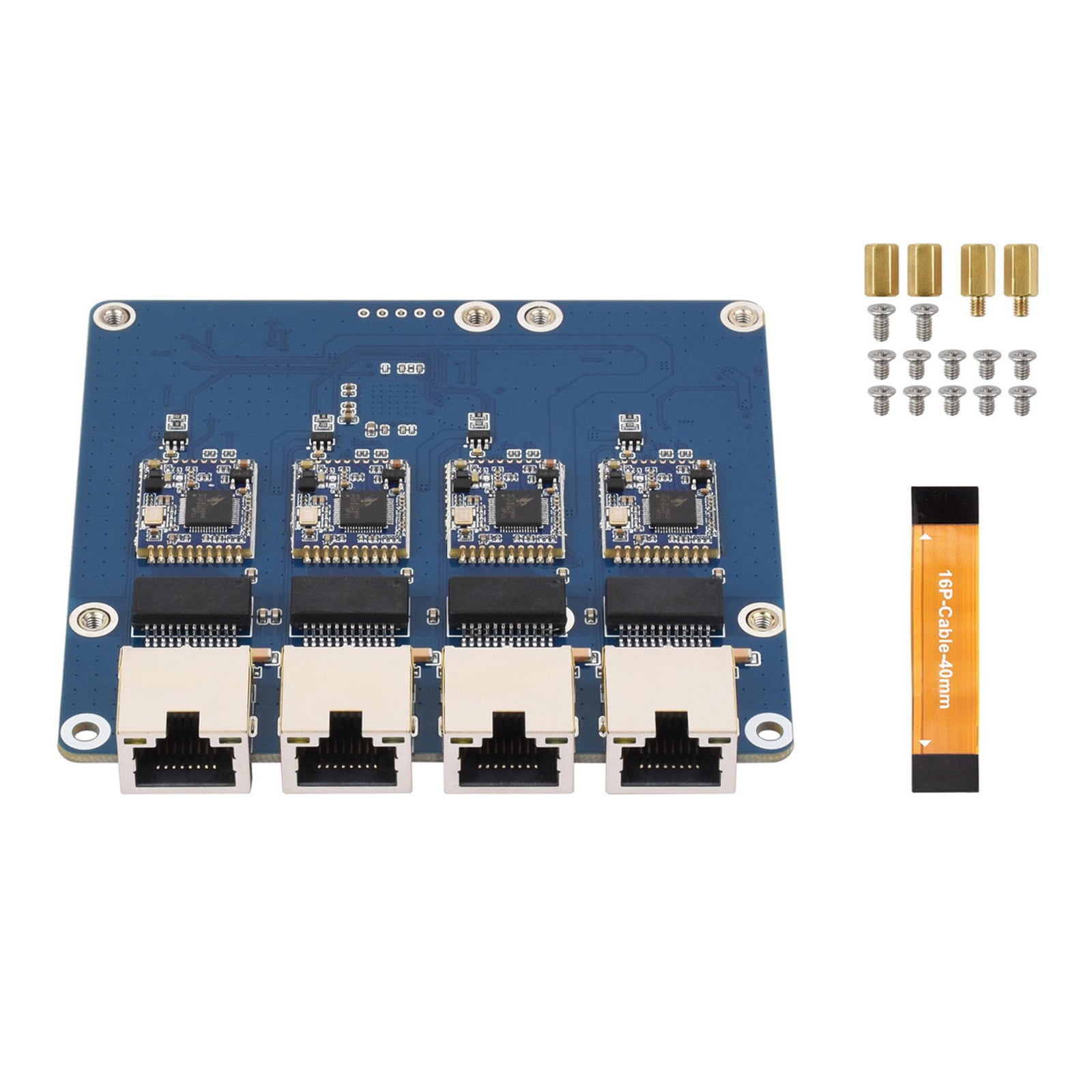 4 Port PCIe Ethernet Adapter Card Plugs Play for High Bandwidth ...