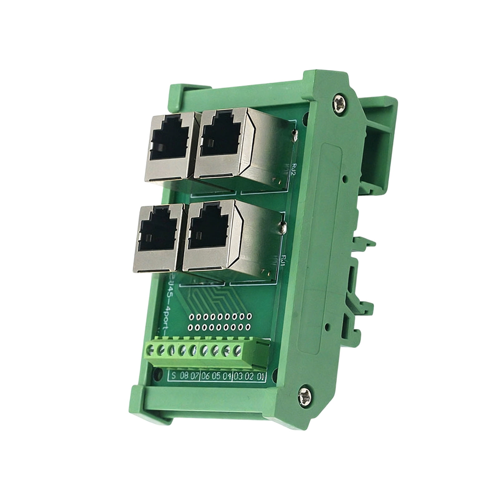 4 Port RJ45 8P8C to Terminals Block Connectors Adapter For Switches ...