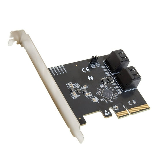 PCI-Express 2.0 4-Port SATA6G Raid Card. PCI Express x2 interface, and Compatible with PCI Express x4, x8 and x16 Slots. Support BIOS and UEFI Programming Interface Registers for the SATA Controller.