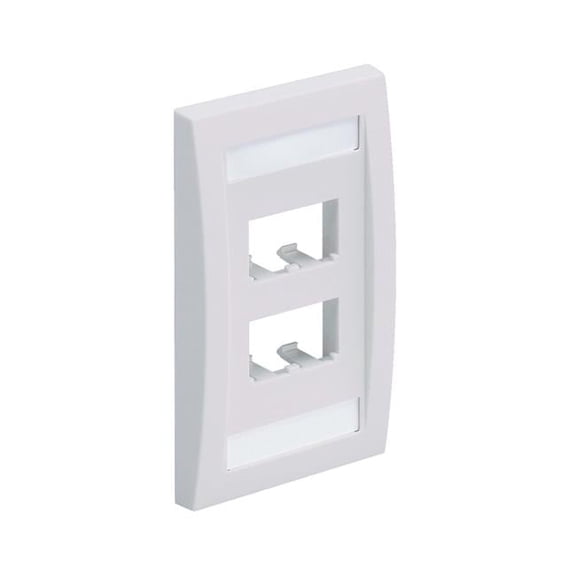 4-Port Single Gang White Faceplate