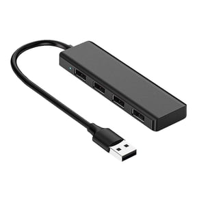 4 Port USB 2.0 Hub - High Speed Multi Port Expander for Computer Laptop, 5Gbps Data Transfer, Plug Play Desktop Hub with Compact Design for Office Home Use