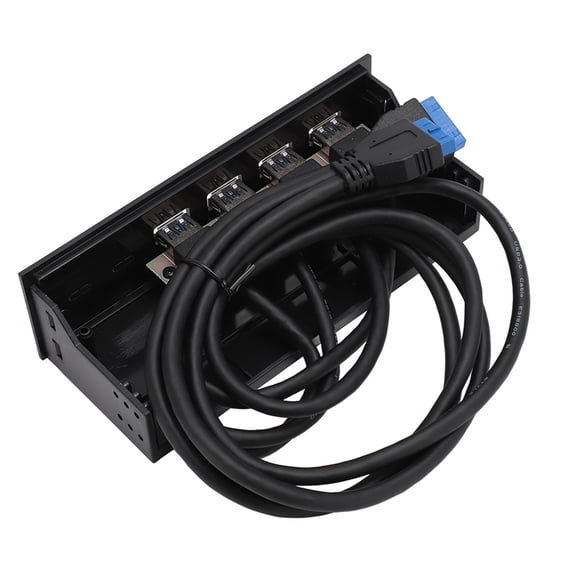 4-Port USB 3.0 5.25-Inch Front Panel Hub with 5Gbps Speed for Desktop Motherboard