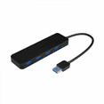 thumbnail image 1 of 4-Port USB 3.0 Hub, Ultra-Slim Data USB Hub Extended Cable [Charging Not Supported], for MacBook, Mac Pro, Mac mini, iMac, Surface Pro, XPS, PC, Flash Drive, Mobile HDD, 1 of 6