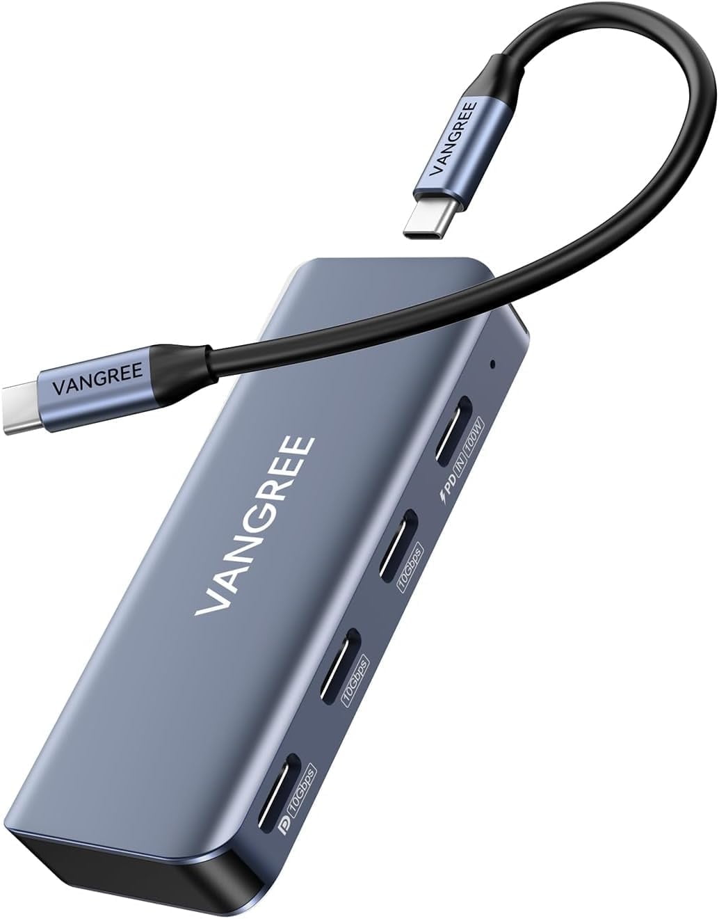 4-Port USB C Hub with Detachable Cable, USB Gen 10Gbps
