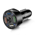 thumbnail image 1 of 4-Port USB Fast Car Charger, QC3.0 Fast Charging Car Charger Adapter, 4 Multi Port Cigarette Lighter USB Charger, Car Phone Charger Compatible with iPhone/Android/Samsung Galaxy S10 S9 Plus and More, 1 of 6