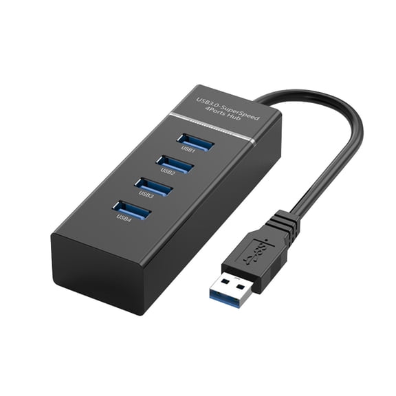 4 Port USB HUB,Multi USB Splitter,USB 3.0 Charging Hub Adapters with 0.3m Cable,Plug and Play,Suitable for Phone,Tablets,PC
