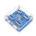 thumbnail image 1 of 4 Port USB HUB USB3.0 Transparent Power Charger 5Gbps USB Splitter Extender, 1 of 6