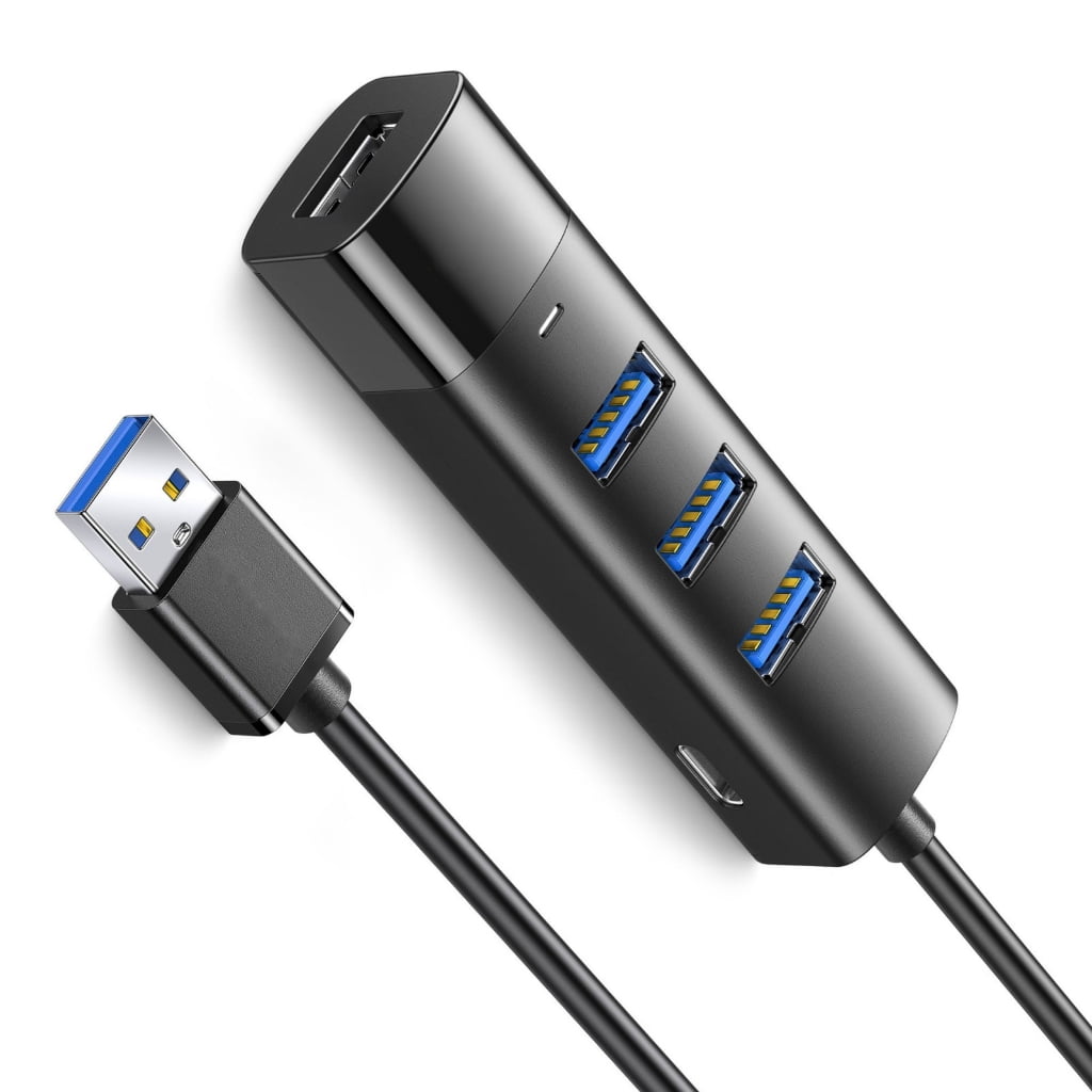 4 Port USB Hub Splitter Portable USB Adapter Multiport Expander for ...