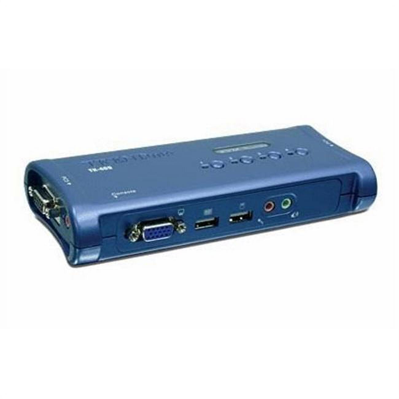 4Port USB KVM Switch with Audio 4 x 1 4 x DSub HD15 KeyboardMouse