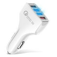 thumbnail image 1 of 4-Port USB QualComm Quick Charge Car Charger Fast QC3.0 USB Port For iPhone X iPhone 8 Plus Samsung Galaxy S8 S8+ Plus S9 S9+ Plus Note 9 S7 Edge Note 4 LG G7 OnePlus 5 Google Pixel 2 XL (2-Pack), 1 of 4