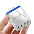 thumbnail image 1 of 4-Port USB Wall Charger, Fast QC 3.0 Power Adapter with Foldable Plug, 3.1A Multi-Port Hub, LED Indicator, Compact Charging Station for Phones Tablets, 1 of 6