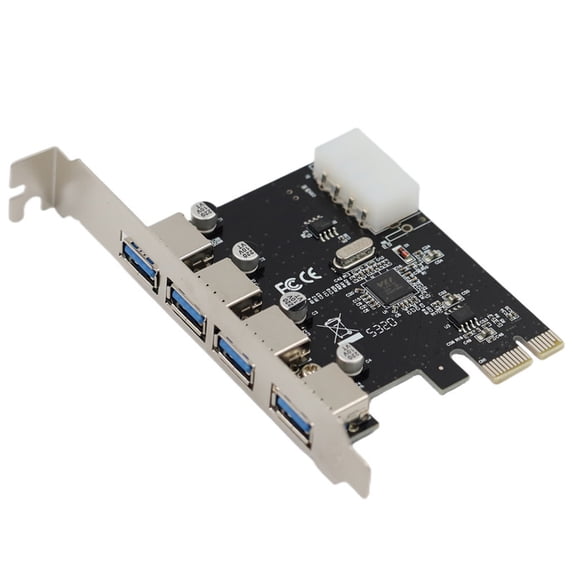 4 - Port USB3.0 Expansion Card - PCIe to USB3.0 Adapter for Desktop USB Port Expansion