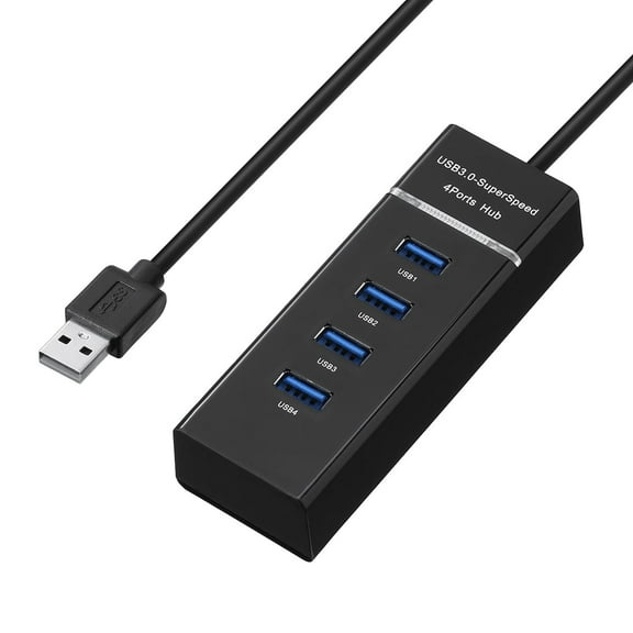 4 Port Usb 0 Multi Hub Splitter Expansion For Desktop Pc Laptop Computers，High Speed Data Transfer At 5 Gbps Per Port With Backward Compatibility To Usb 0 Devices，Plug And Play