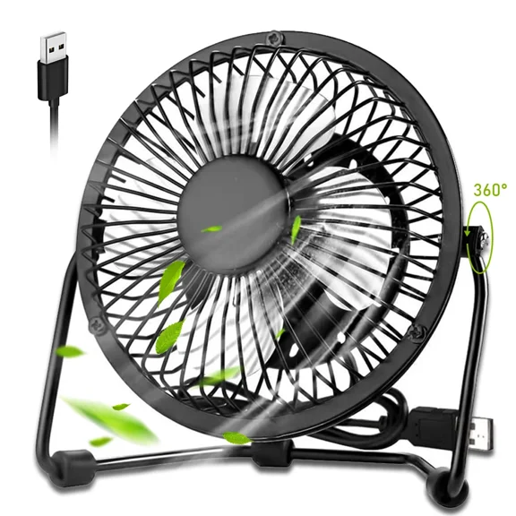 4" Portable Usb Mini Fan Personal Small Air Cooler Cooling Operated Desk Quiet